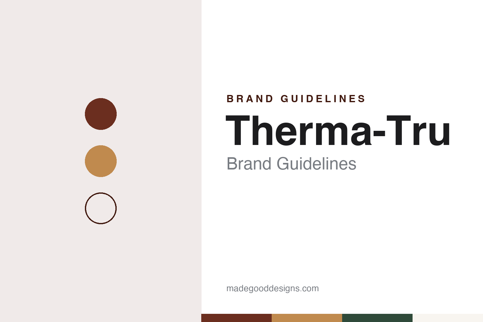 Therma-Tru Brand Guidelines: The Toledo Entry-Door Maker of 1962