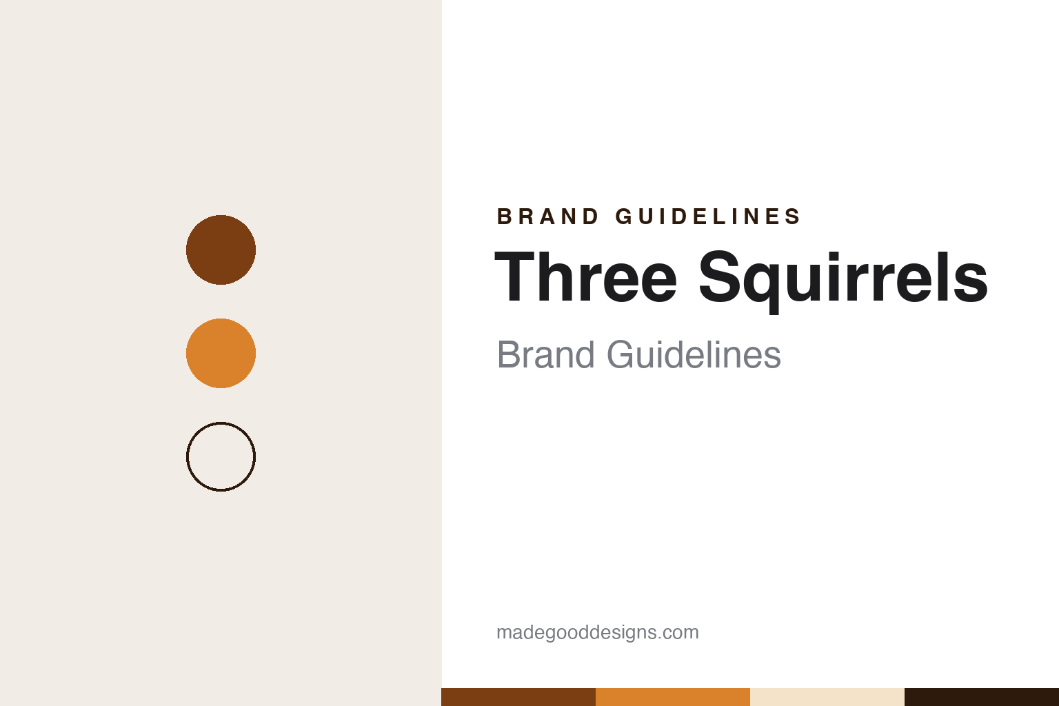 Three Squirrels brand guidelines — abstract colour discs and material texture (original homage; not a Three Squirrels product or logo)