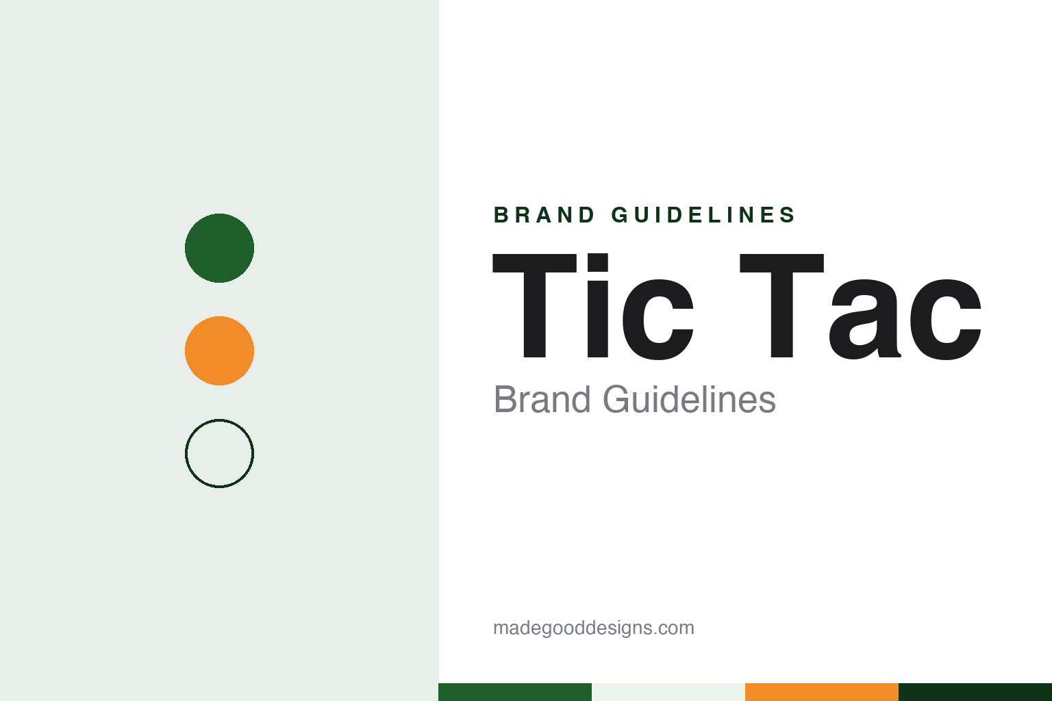 Tic Tac brand guidelines — abstract colour discs and material texture (original homage; not a Tic Tac product or logo)