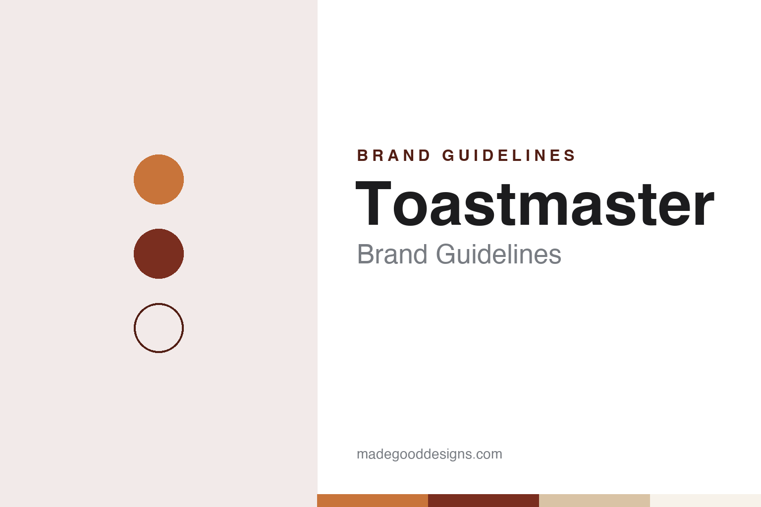 Toastmaster brand guidelines — abstract colour discs and material texture (original homage; not a Toastmaster product or logo)