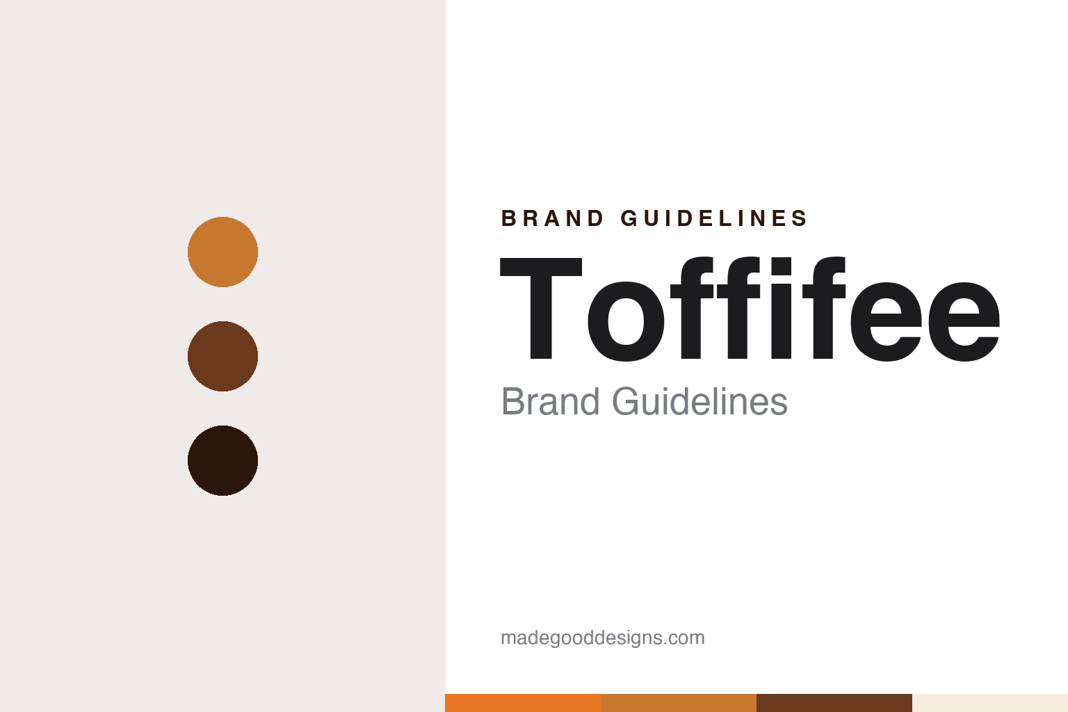 Toffifee brand guidelines — abstract colour discs and material texture (original homage; not a Toffifee product or logo)