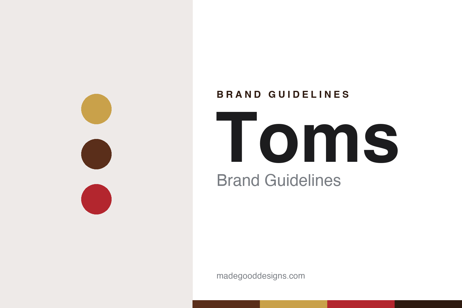 Toms brand guidelines — abstract colour discs and material texture (original homage; not a Toms product or logo)