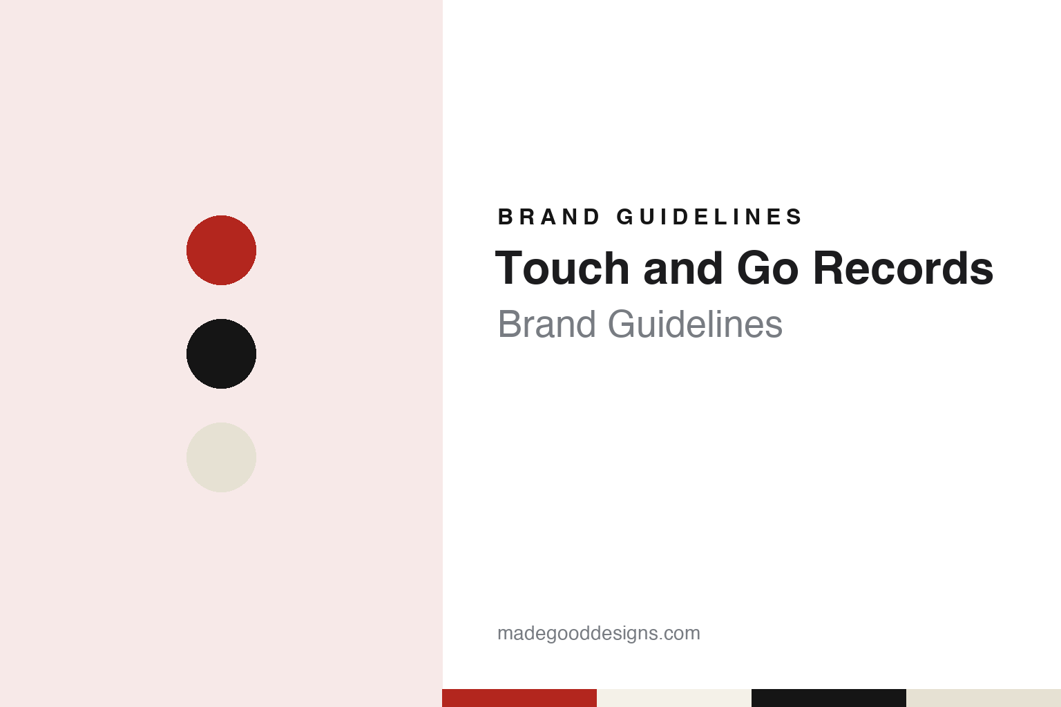 Touch and Go Records brand guidelines — abstract colour discs and material texture (original homage; not a Touch and Go Records product or logo)