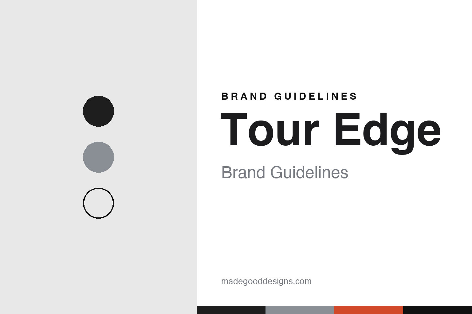 Tour Edge Brand Guidelines: The Garage Club Maker of Batavia, Illinois