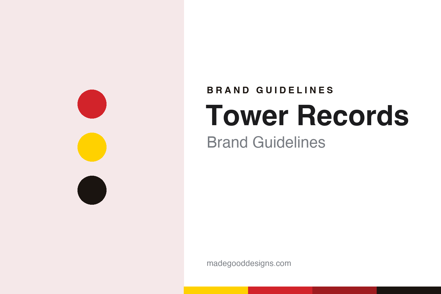 Tower Records Brand Guidelines: Red and Yellow From a Sacramento Drugstore