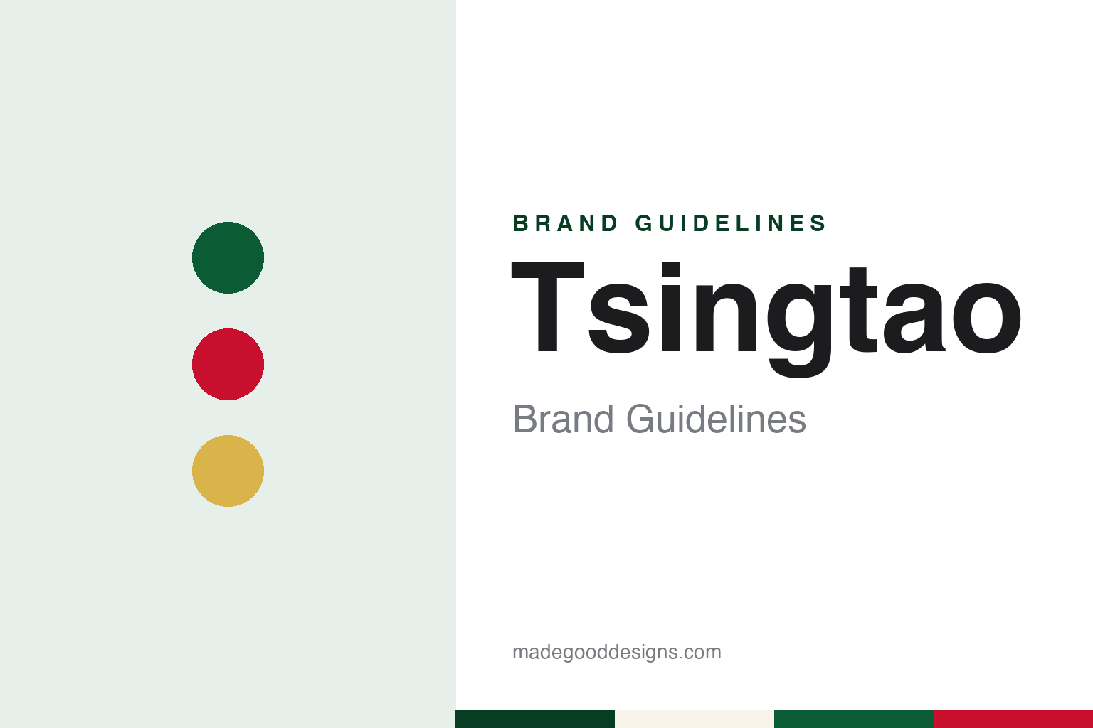 Tsingtao Brand Guidelines: The 1903 Qingdao Brewery With a Pier Pavilion Logo