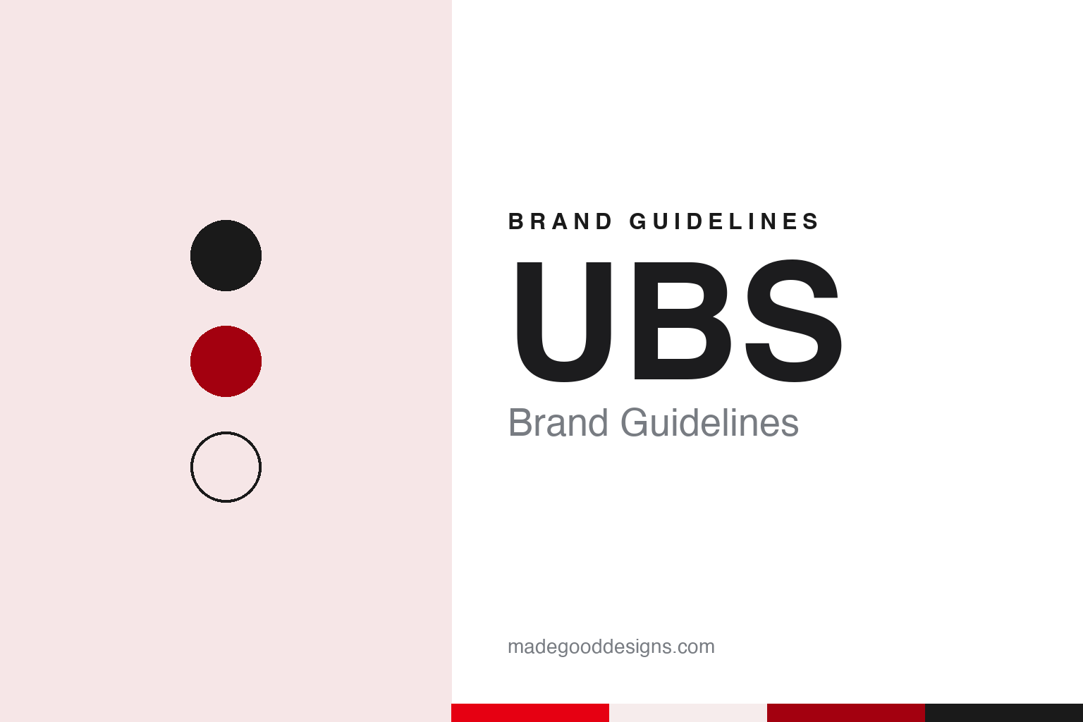 UBS brand guidelines — abstract colour discs and material texture (original homage; not a UBS product or logo)