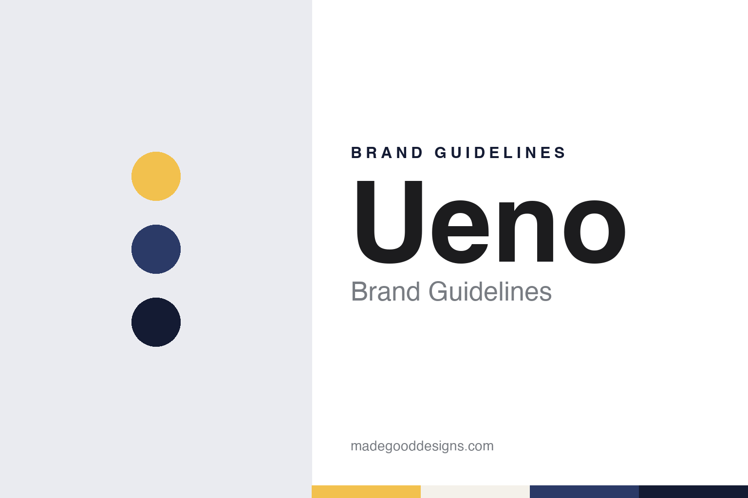 Ueno brand guidelines — abstract colour discs and material texture (original homage; not a Ueno product or logo)