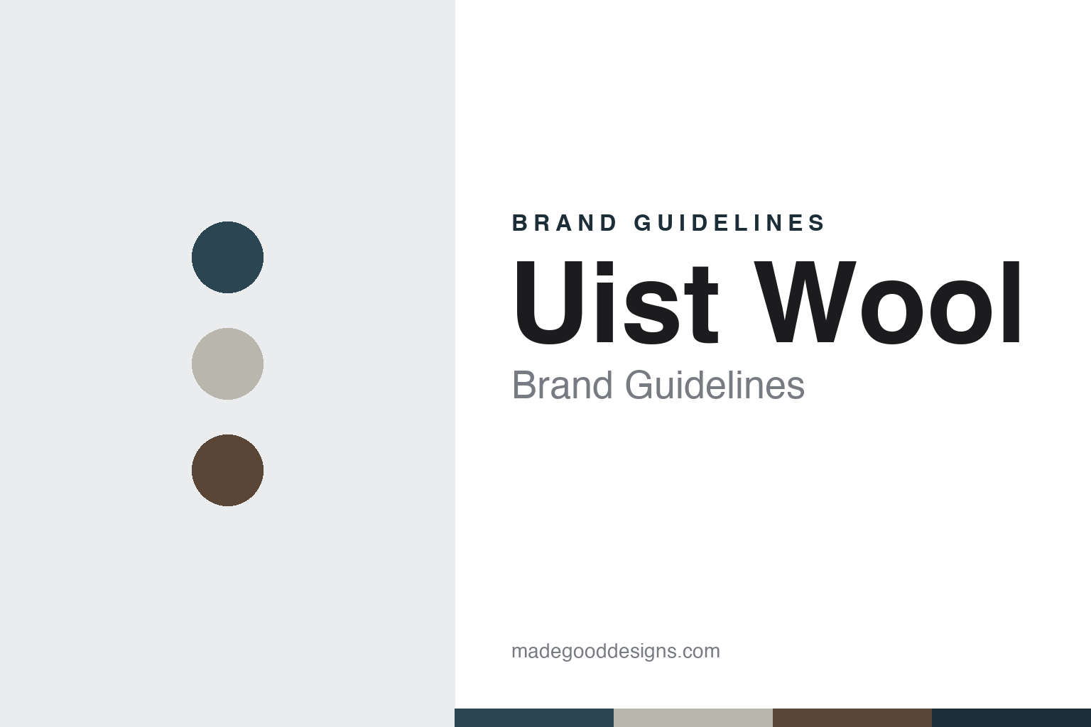 Uist Wool brand guidelines — abstract colour discs and material texture (original homage; not a Uist Wool product or logo)