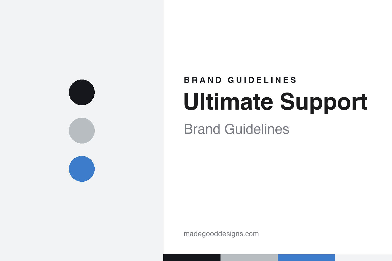Ultimate Support brand guidelines — abstract colour discs and material texture (original homage; not a Ultimate Support product or logo)