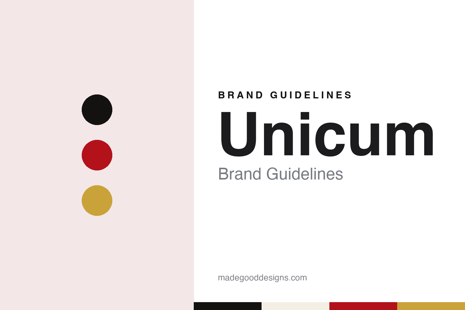 Unicum brand guidelines — abstract colour discs and material texture (original homage; not a Unicum product or logo)
