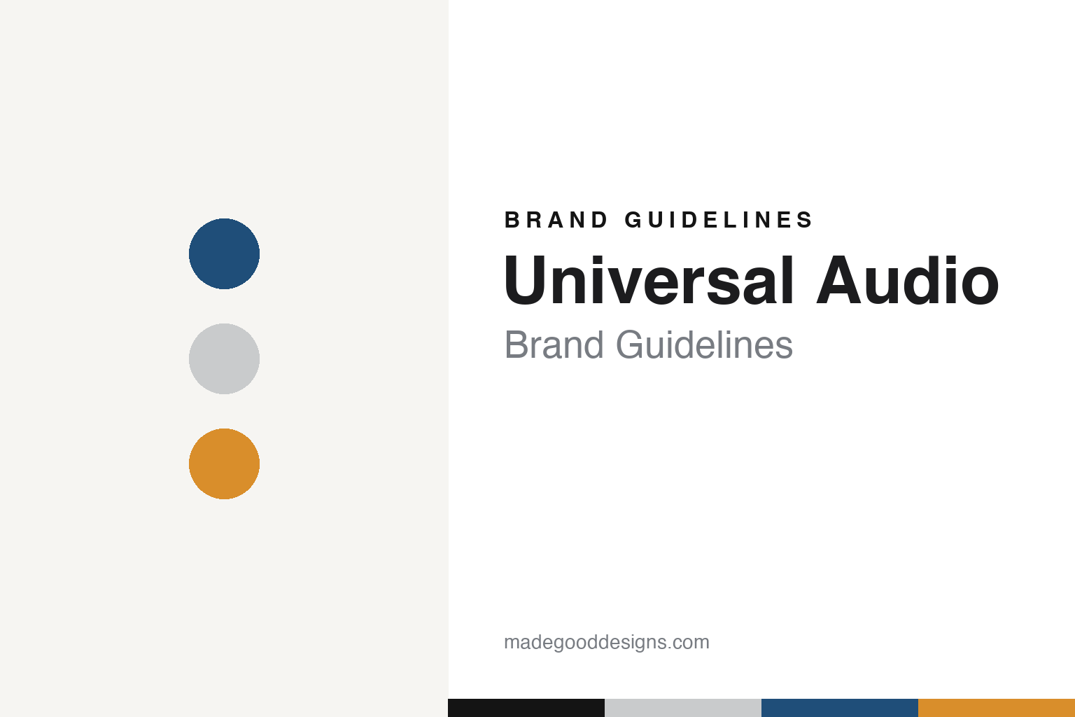 Universal Audio brand guidelines — abstract colour discs and material texture (original homage; not a Universal Audio product or logo)