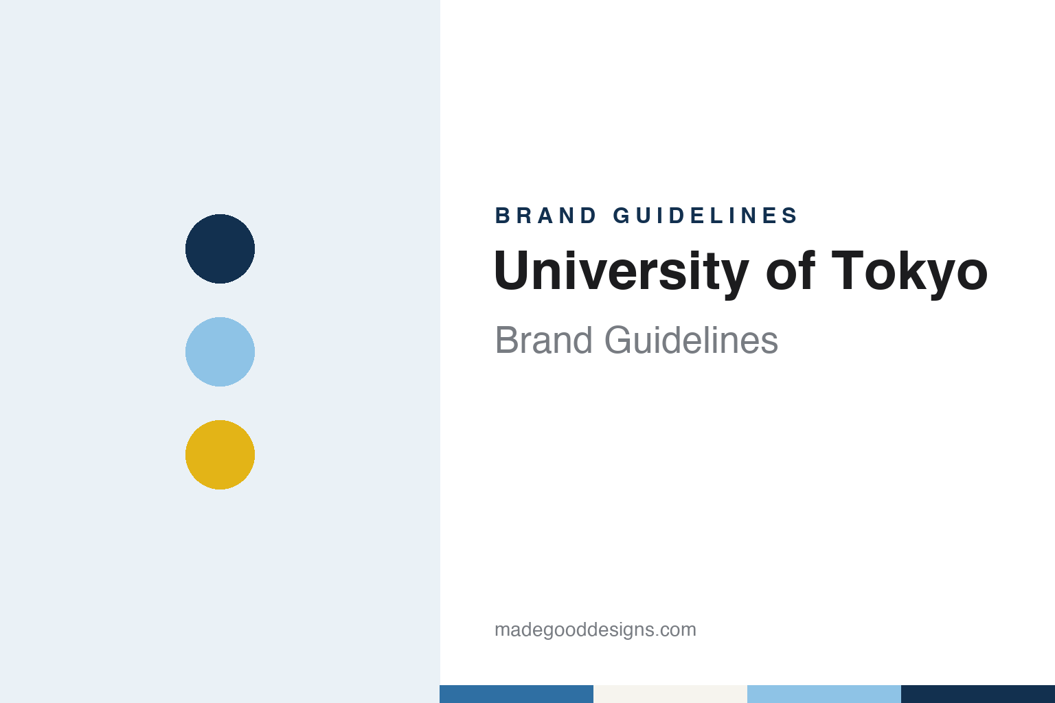 University of Tokyo Brand Guidelines: Two Ginkgo Leaves, Light Blue and the Akamon