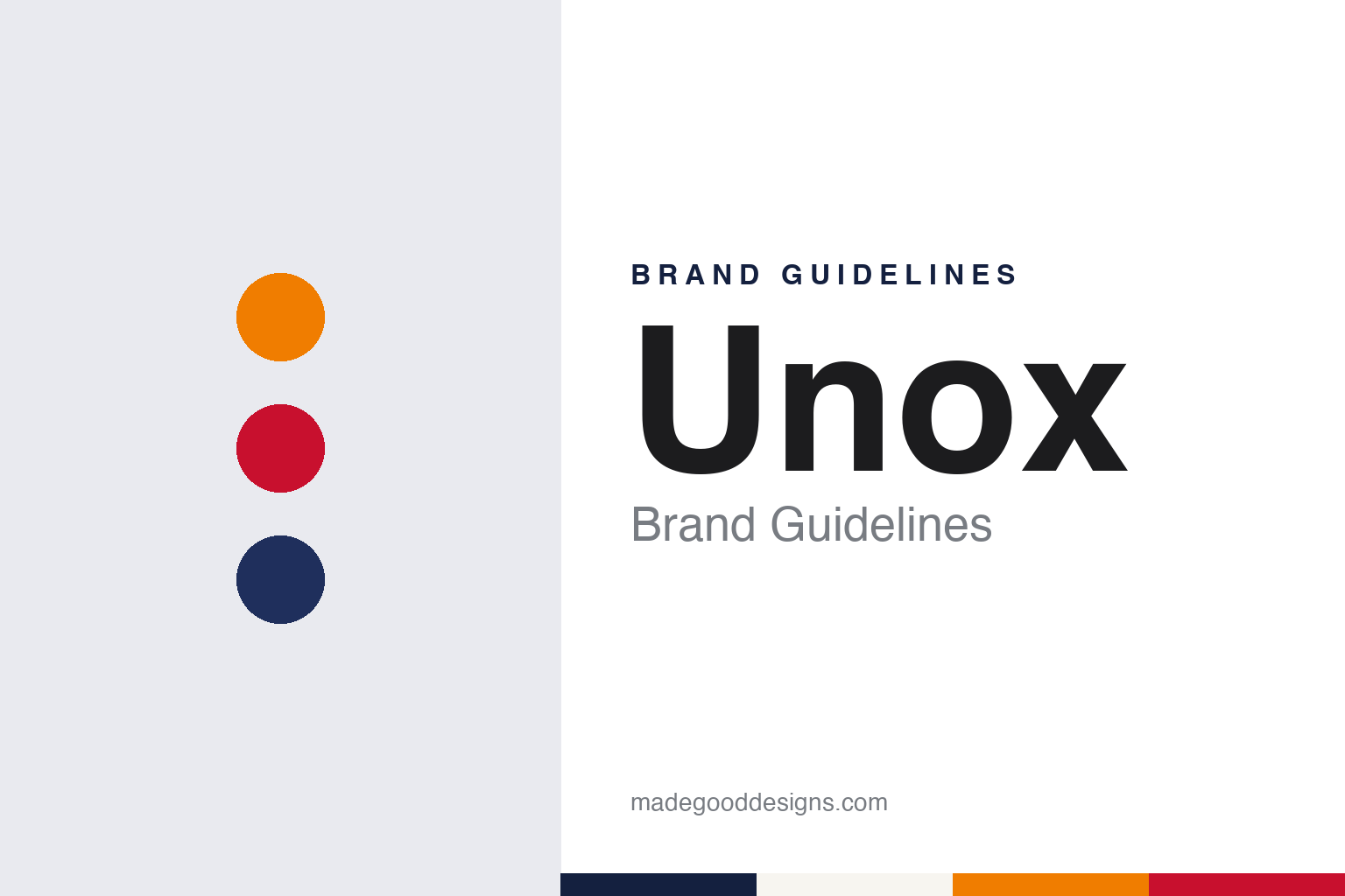 Unox brand guidelines — abstract colour discs and material texture (original homage; not a Unox product or logo)