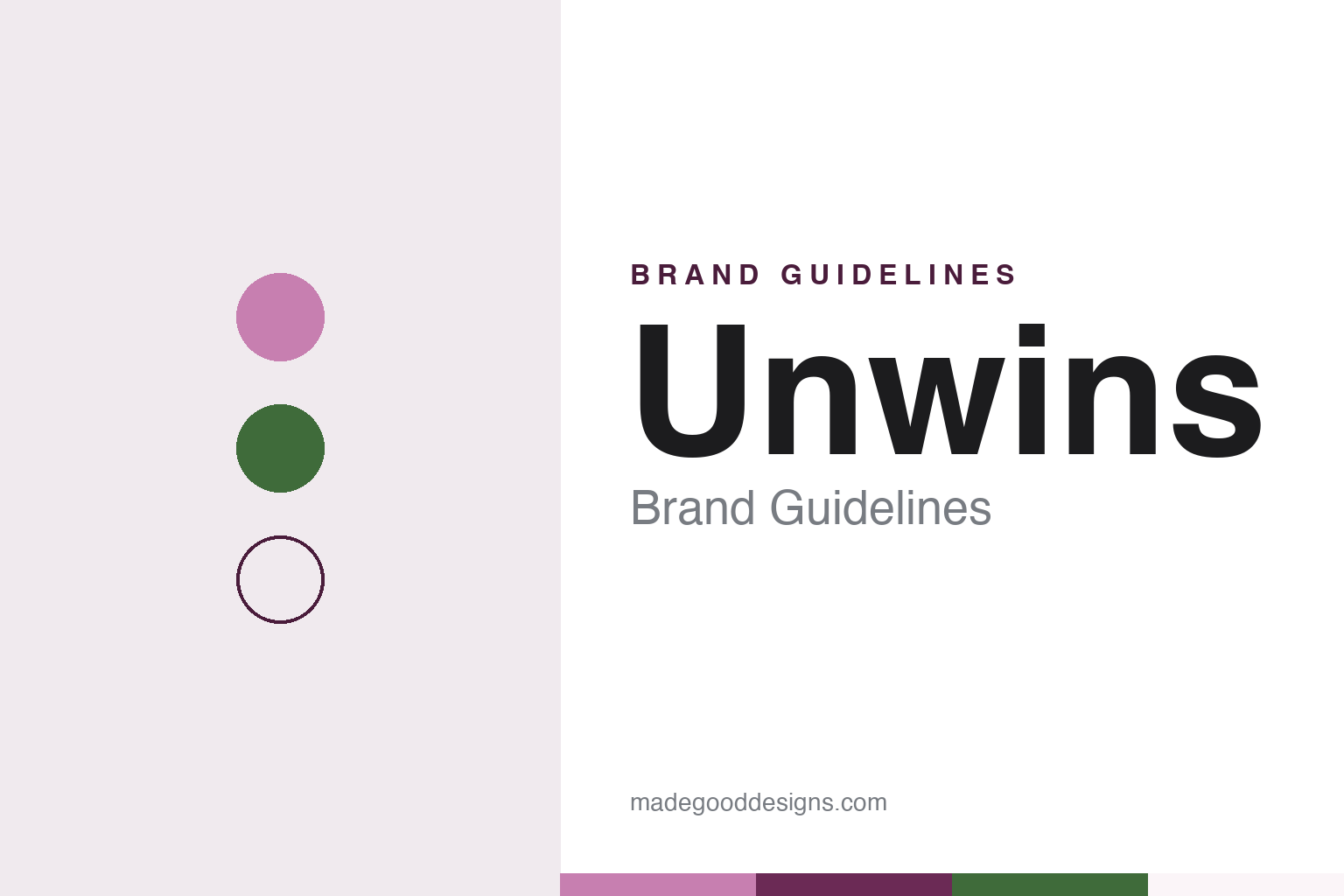 Unwins Brand Guidelines: The Sweet Pea Seed House of Histon, Founded 1903