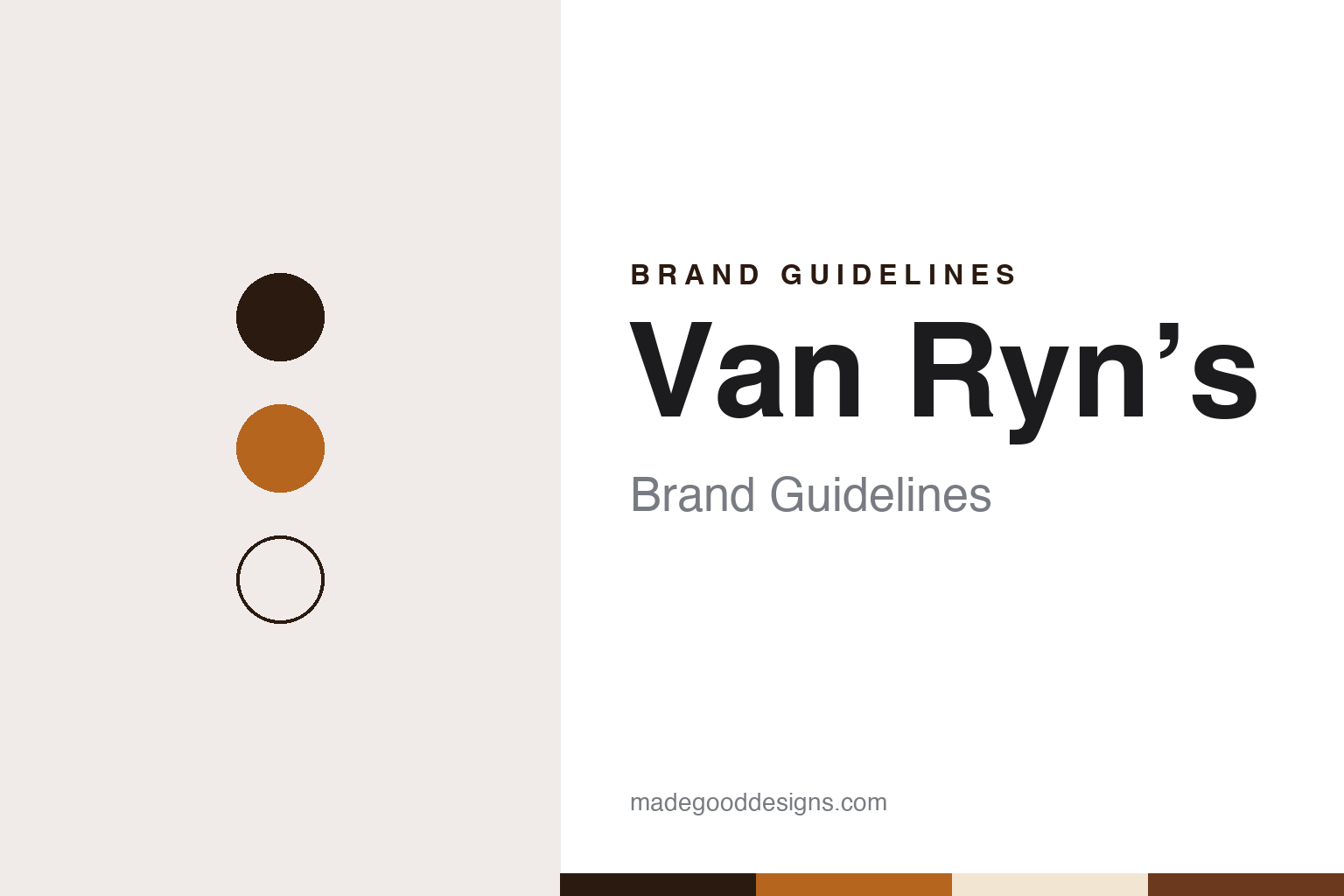 Van Ryn’s brand guidelines — abstract colour discs and material texture (original homage; not a Van Ryn’s product or logo)