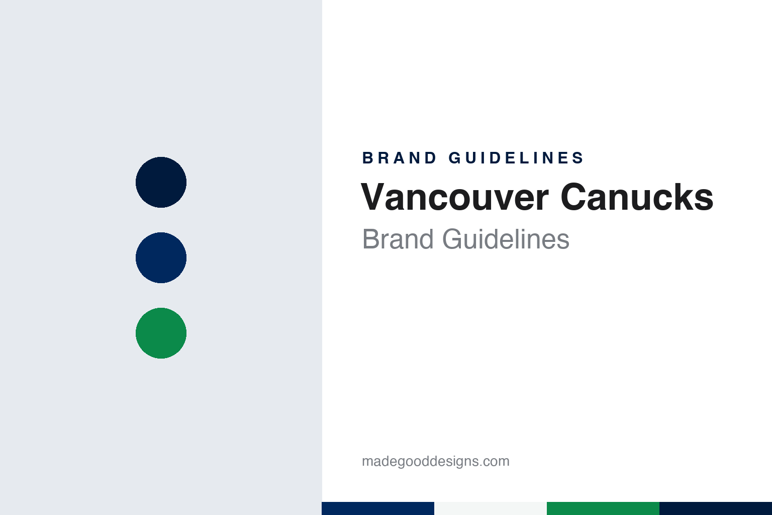 Vancouver Canucks Brand Guidelines: Stick-in-Rink, the Flying V & the Orca