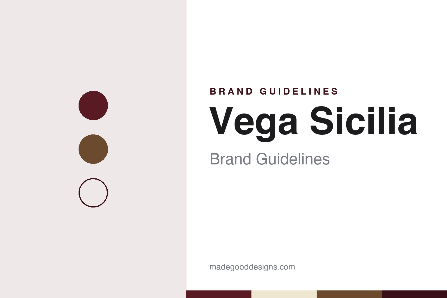 Vega Sicilia brand guidelines — abstract colour discs and material texture (original homage; not a Vega Sicilia product or logo)