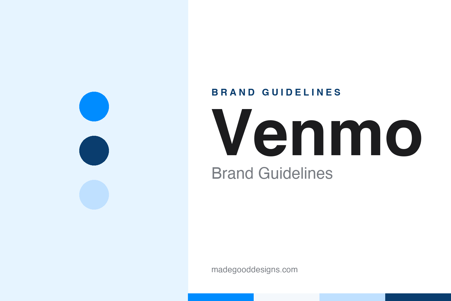 Venmo Brand Guidelines: The 2009 Payment App, PMS 2727 C Blue and a V Monogram