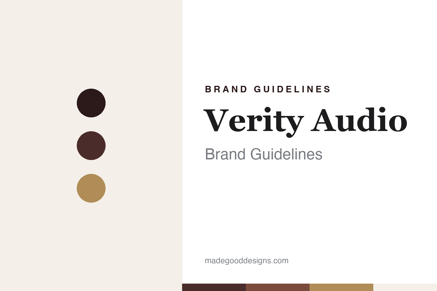 Verity Audio Brand Guidelines: The Quebec City Speaker Maker That Named Its Range After Opera