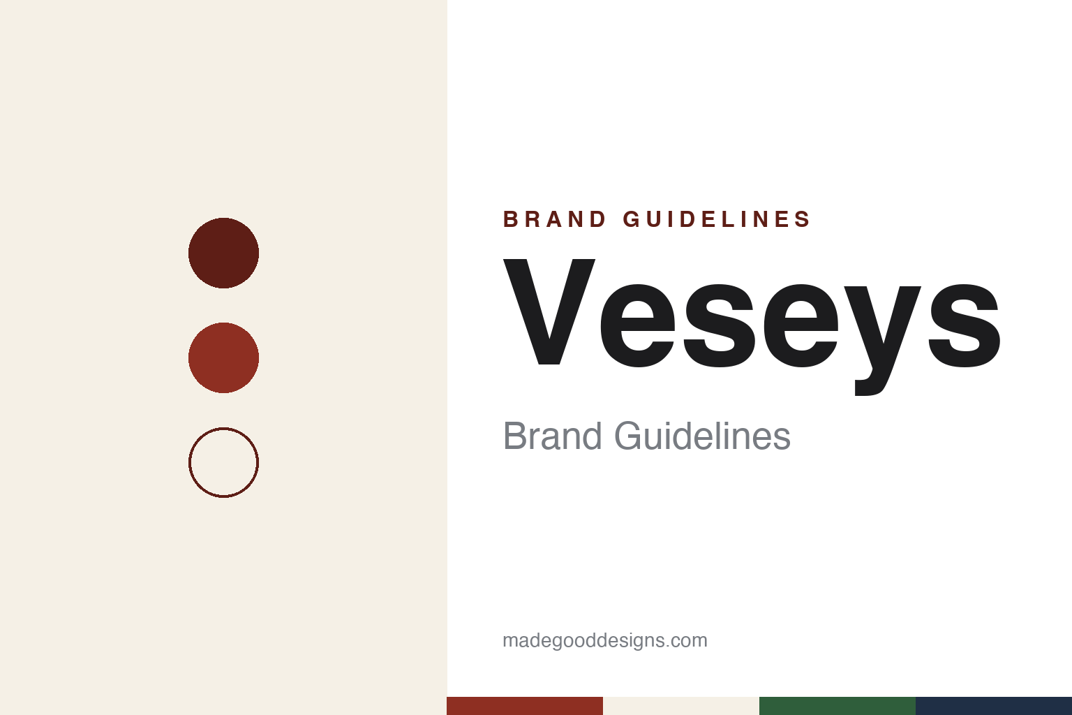 Veseys brand guidelines — abstract colour discs and material texture (original homage; not a Veseys product or logo)