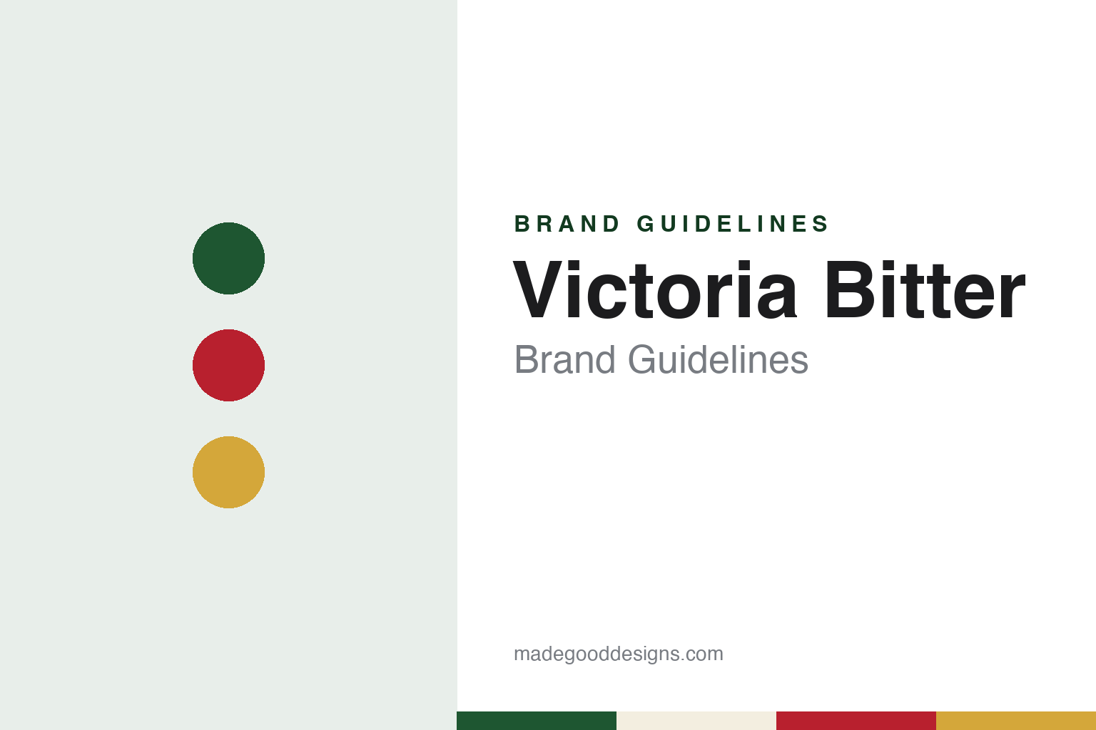 Victoria Bitter Brand Guidelines: The Melbourne Lager Behind “A Hard Earned Thirst”