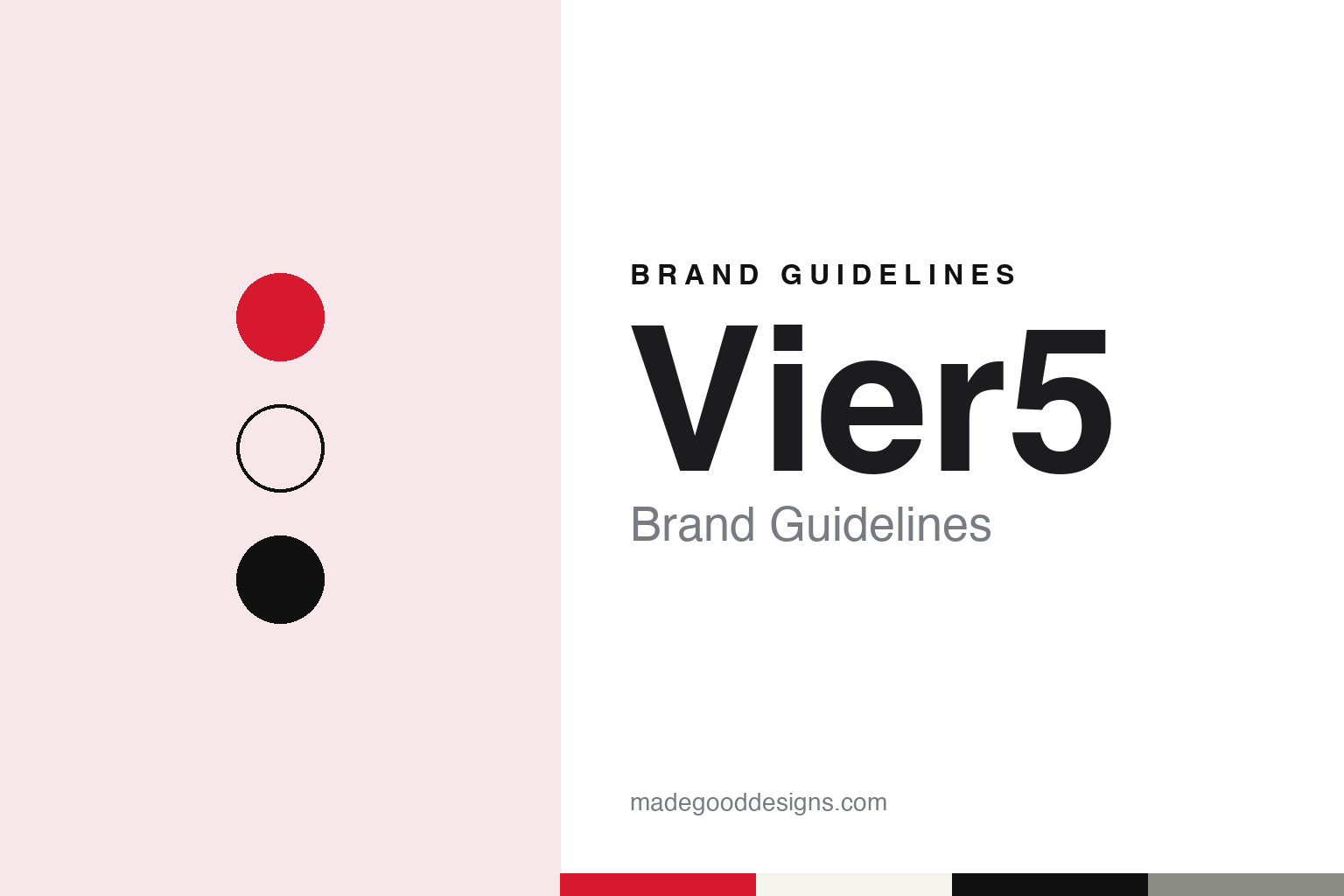 Vier5 brand guidelines — abstract colour discs and material texture (original homage; not a Vier5 product or logo)