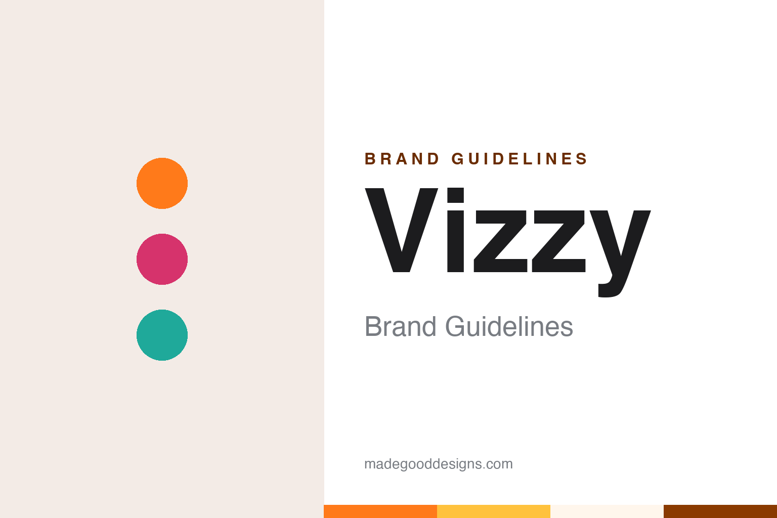 Vizzy brand guidelines — abstract colour discs and material texture (original homage; not a Vizzy product or logo)