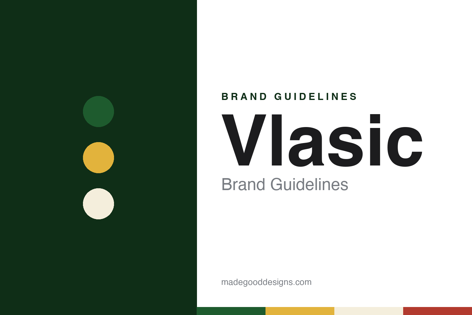 Vlasic brand guidelines — abstract colour discs and material texture (original homage; not a Vlasic product or logo)