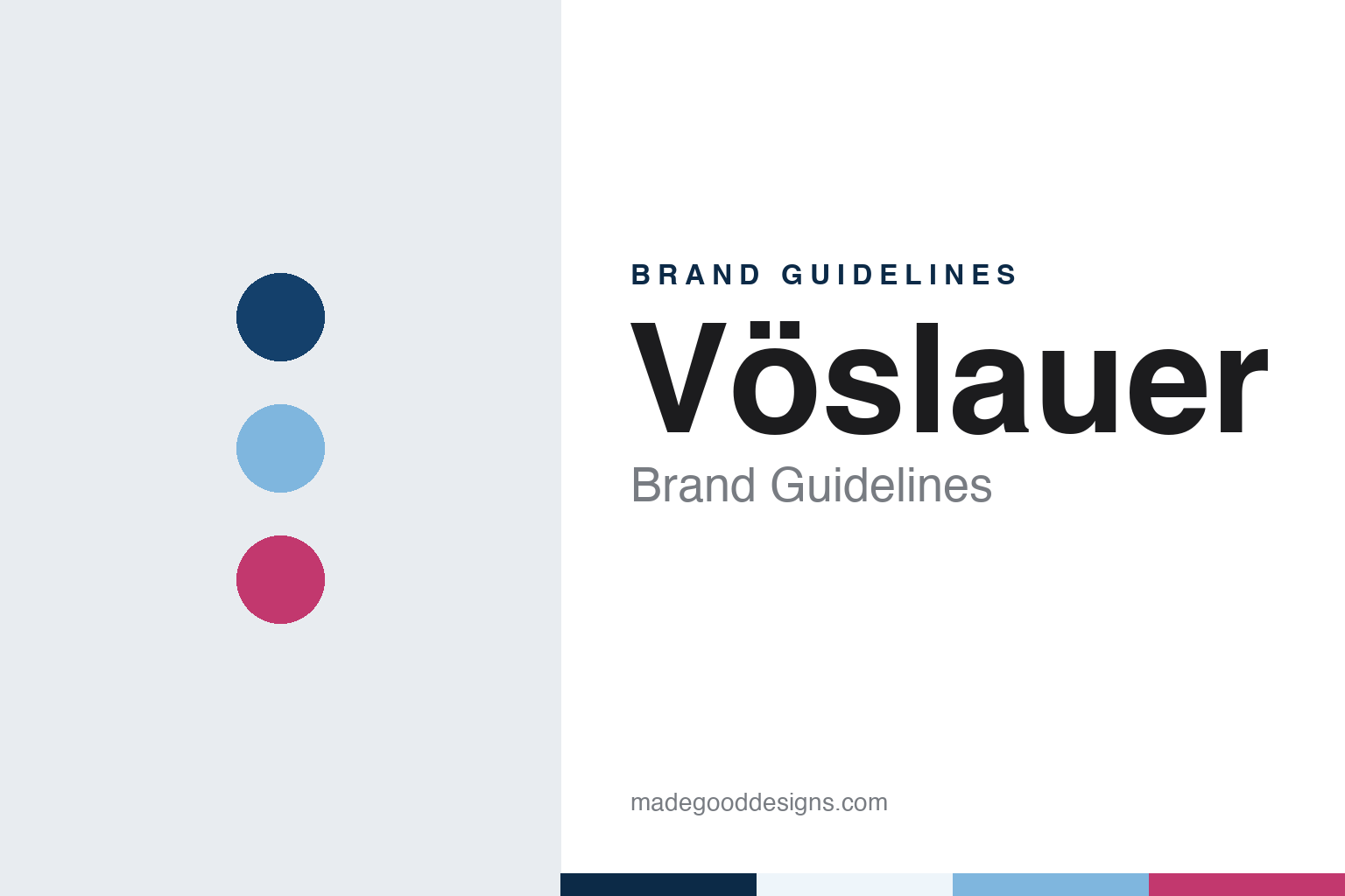 Vöslauer brand guidelines — abstract colour discs and material texture (original homage; not a Vöslauer product or logo)