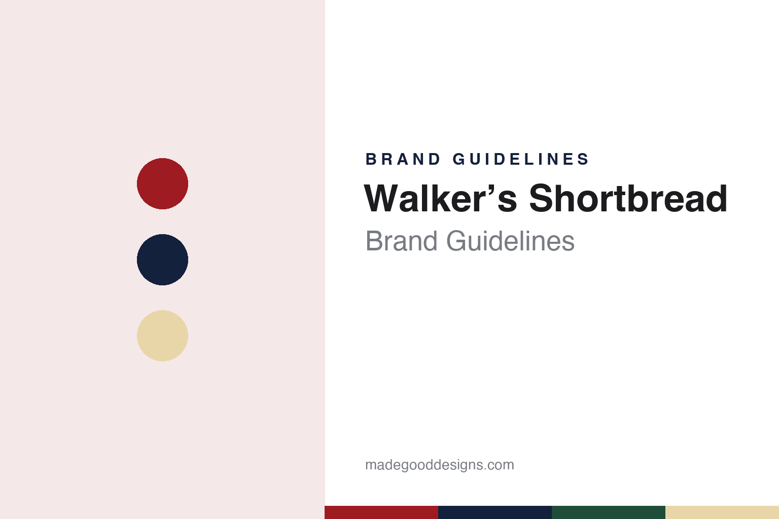 Walker’s Shortbread brand guidelines — abstract colour discs and material texture (original homage; not a Walker’s Shortbread product or logo)