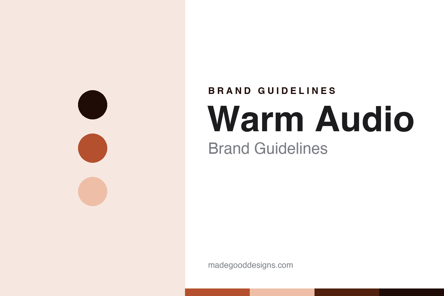 Warm Audio Brand Guidelines: The Tribute Maker