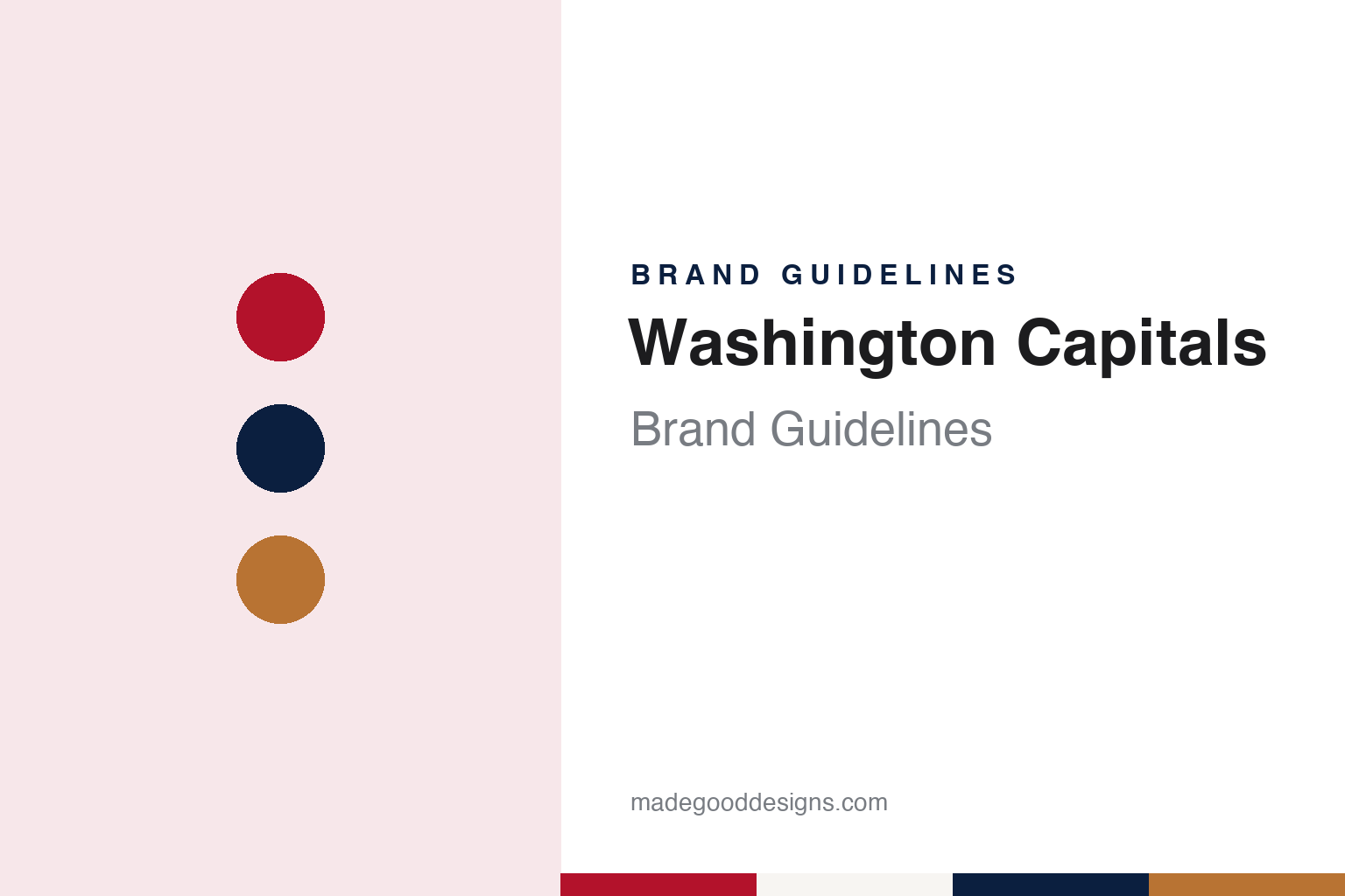Washington Capitals brand guidelines — abstract colour discs and material texture (original homage; not a Washington Capitals product or logo)