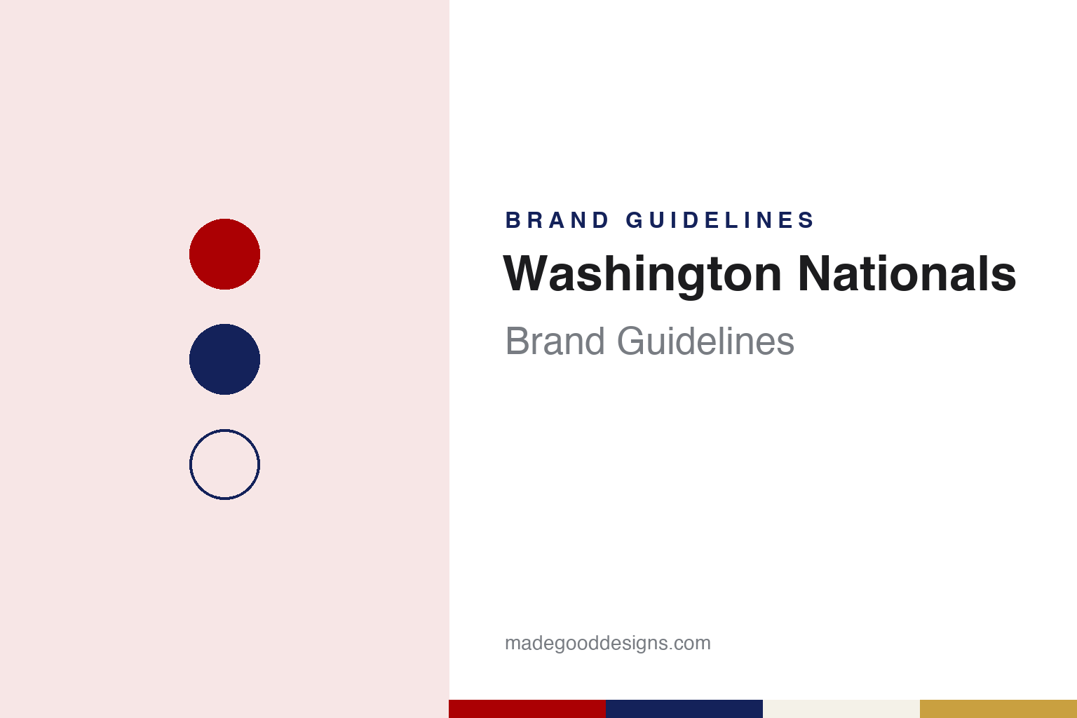 Washington Nationals Brand Guidelines: Expos Roots, a Curly W and a Capitol Dome