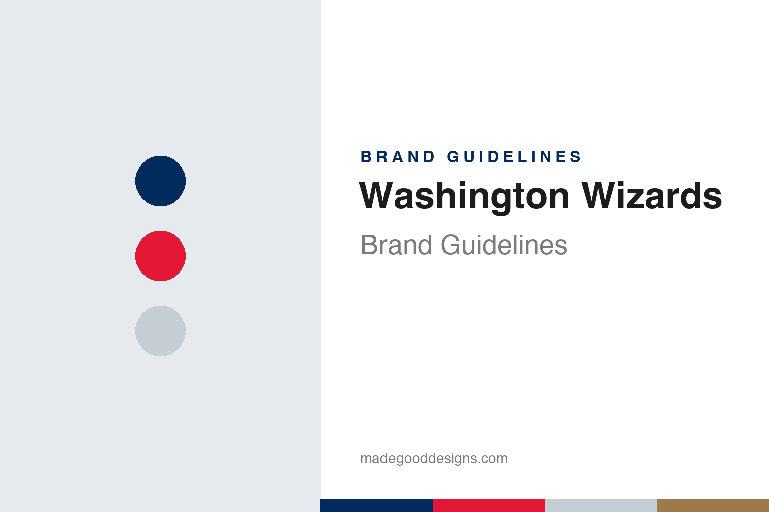 Washington Wizards Brand Guidelines: From Bullets to Wizards, Bronze to Red, White and Blue