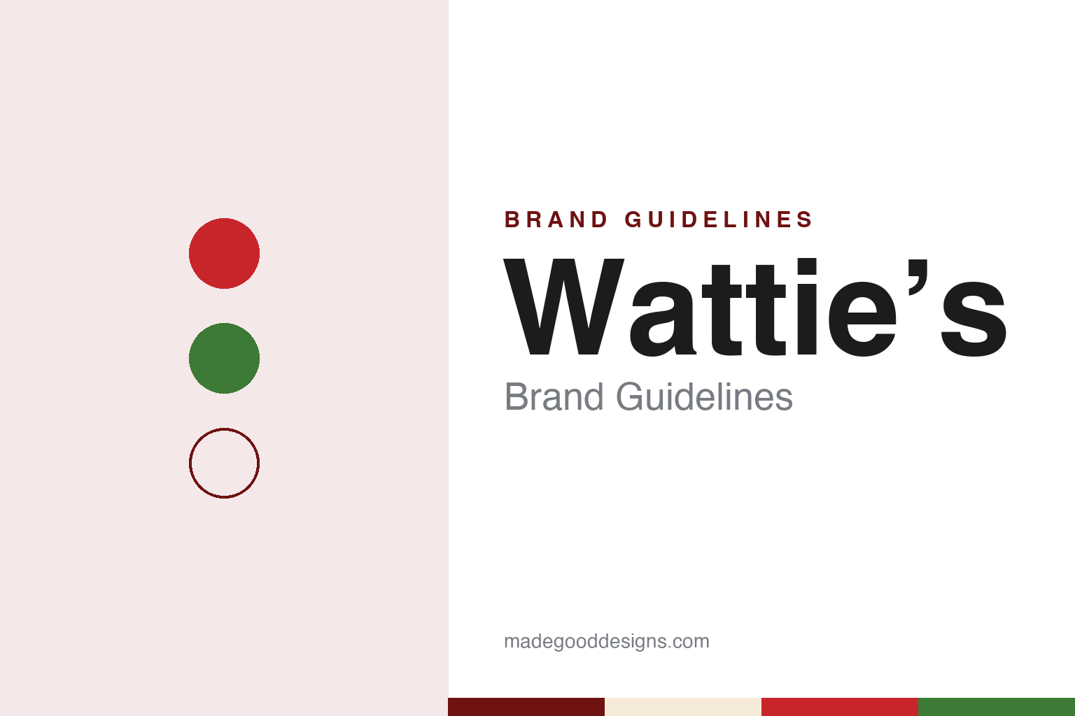 Wattie’s brand guidelines — abstract colour discs and material texture (original homage; not a Wattie’s product or logo)