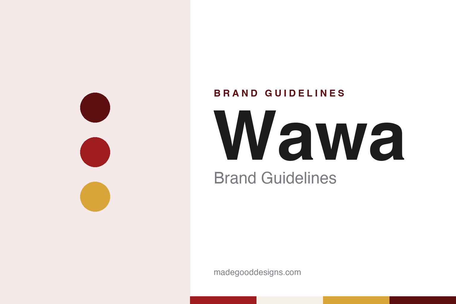 Wawa brand guidelines — abstract colour discs and material texture (original homage; not a Wawa product or logo)