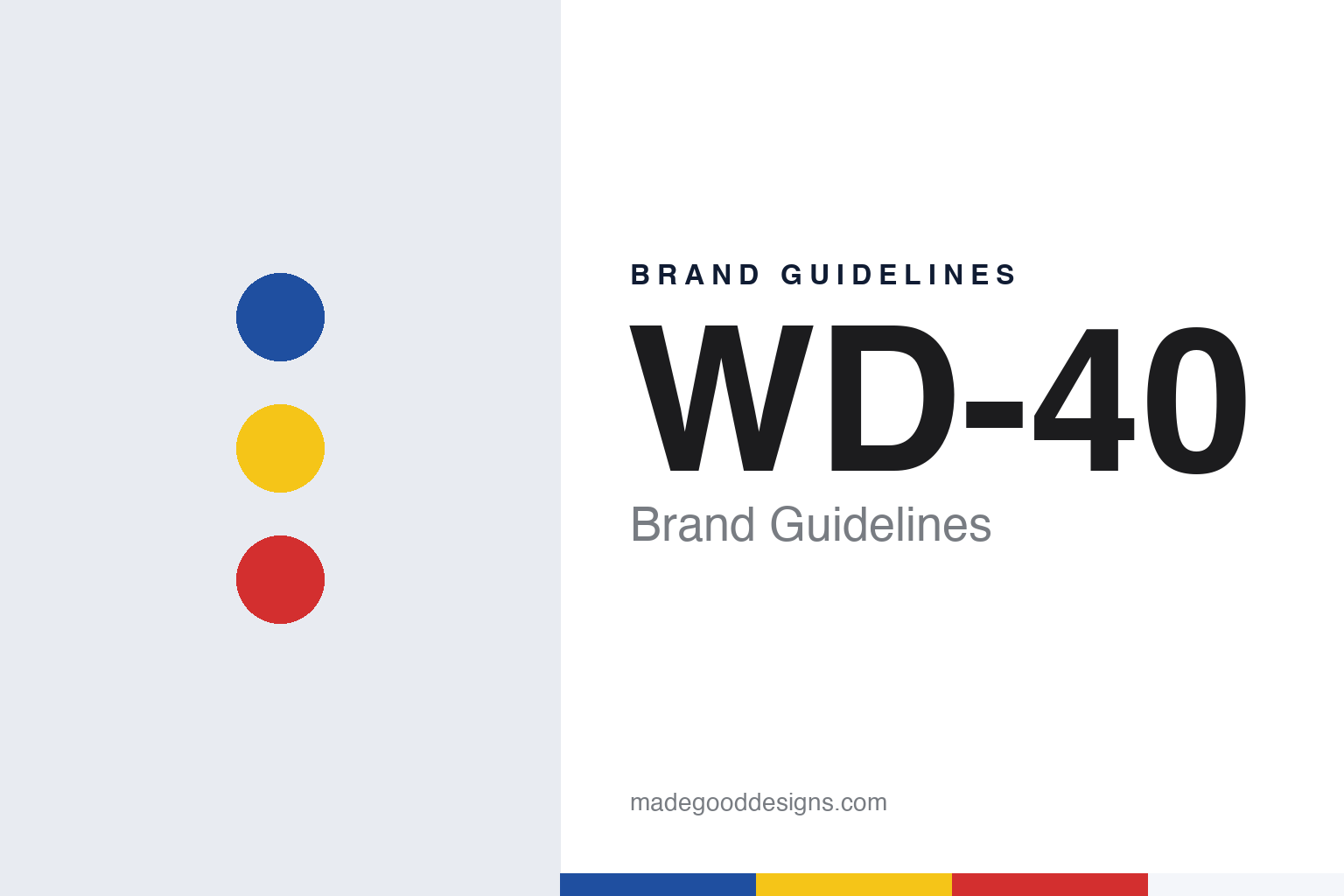 WD-40 brand guidelines — abstract colour discs and material texture (original homage; not a WD-40 product or logo)