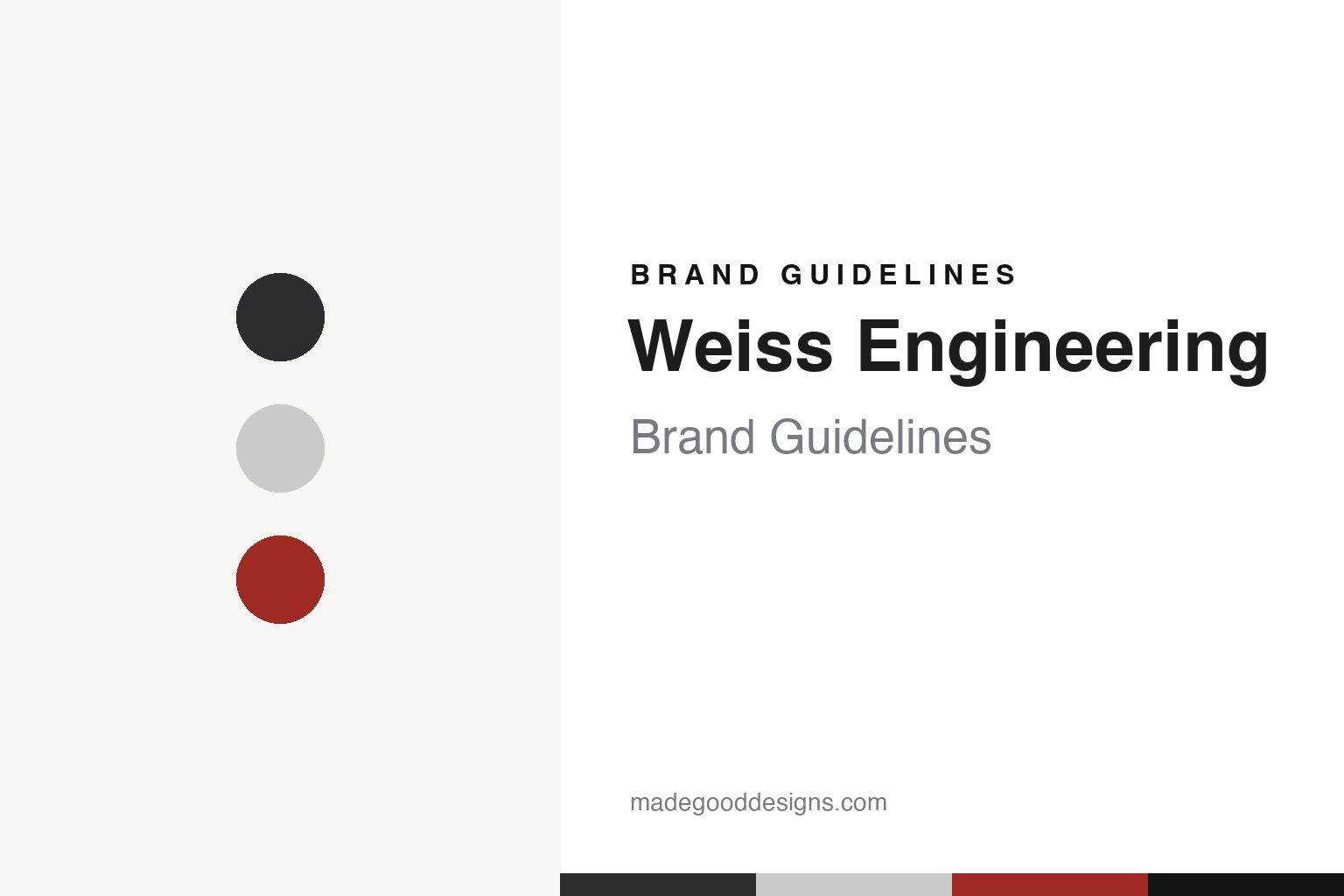 Weiss Engineering brand guidelines — abstract colour discs and material texture (original homage; not a Weiss Engineering product or logo)