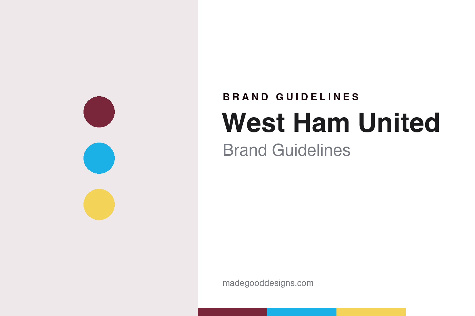 West Ham United brand guidelines — abstract colour discs and material texture (original homage; not a West Ham United product or logo)