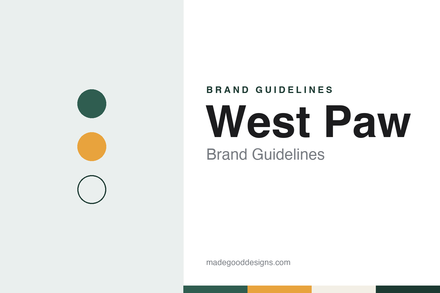West Paw brand guidelines — abstract colour discs and material texture (original homage; not a West Paw product or logo)