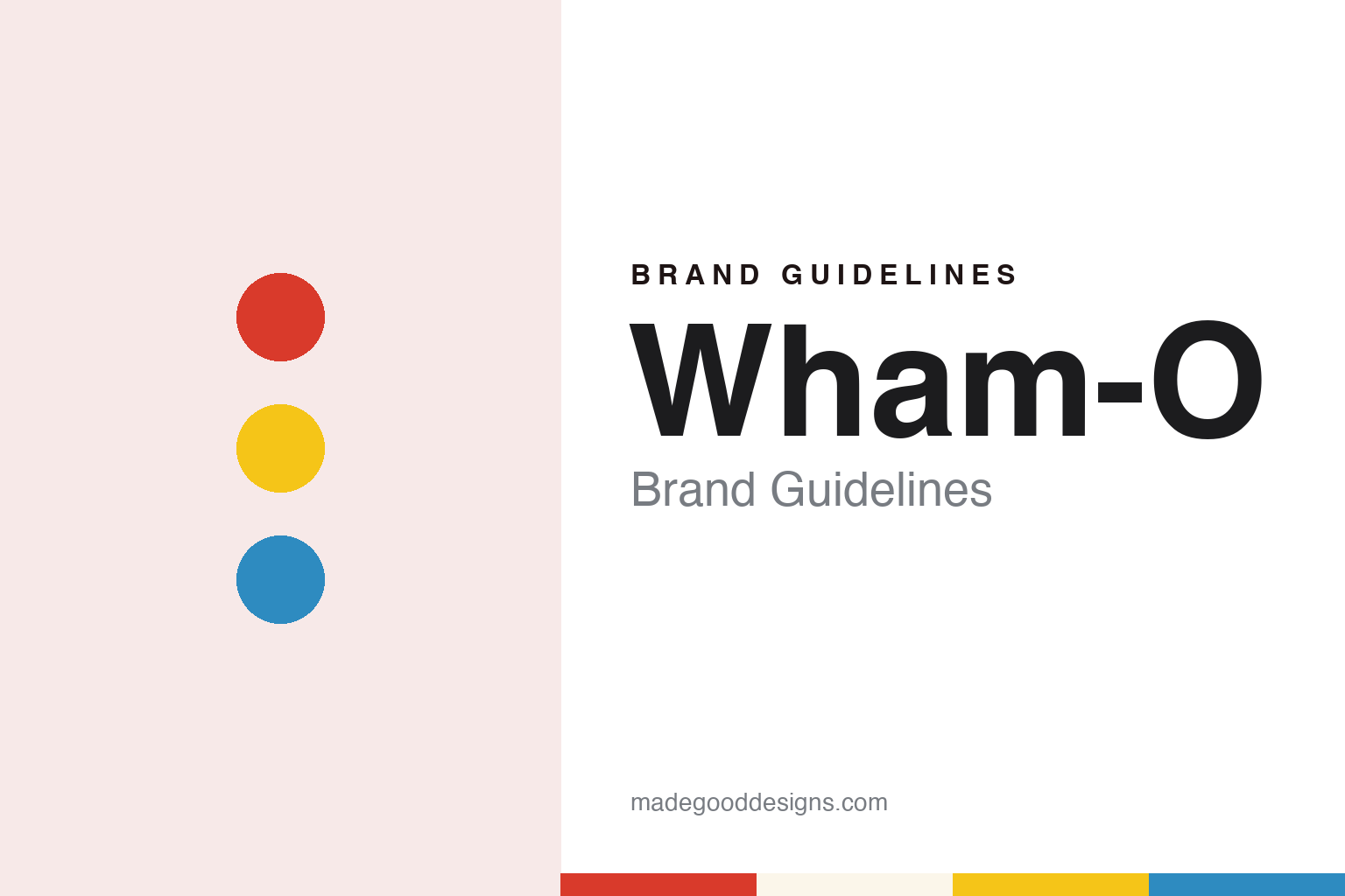 Wham-O brand guidelines — abstract colour discs and material texture (original homage; not a Wham-O product or logo)