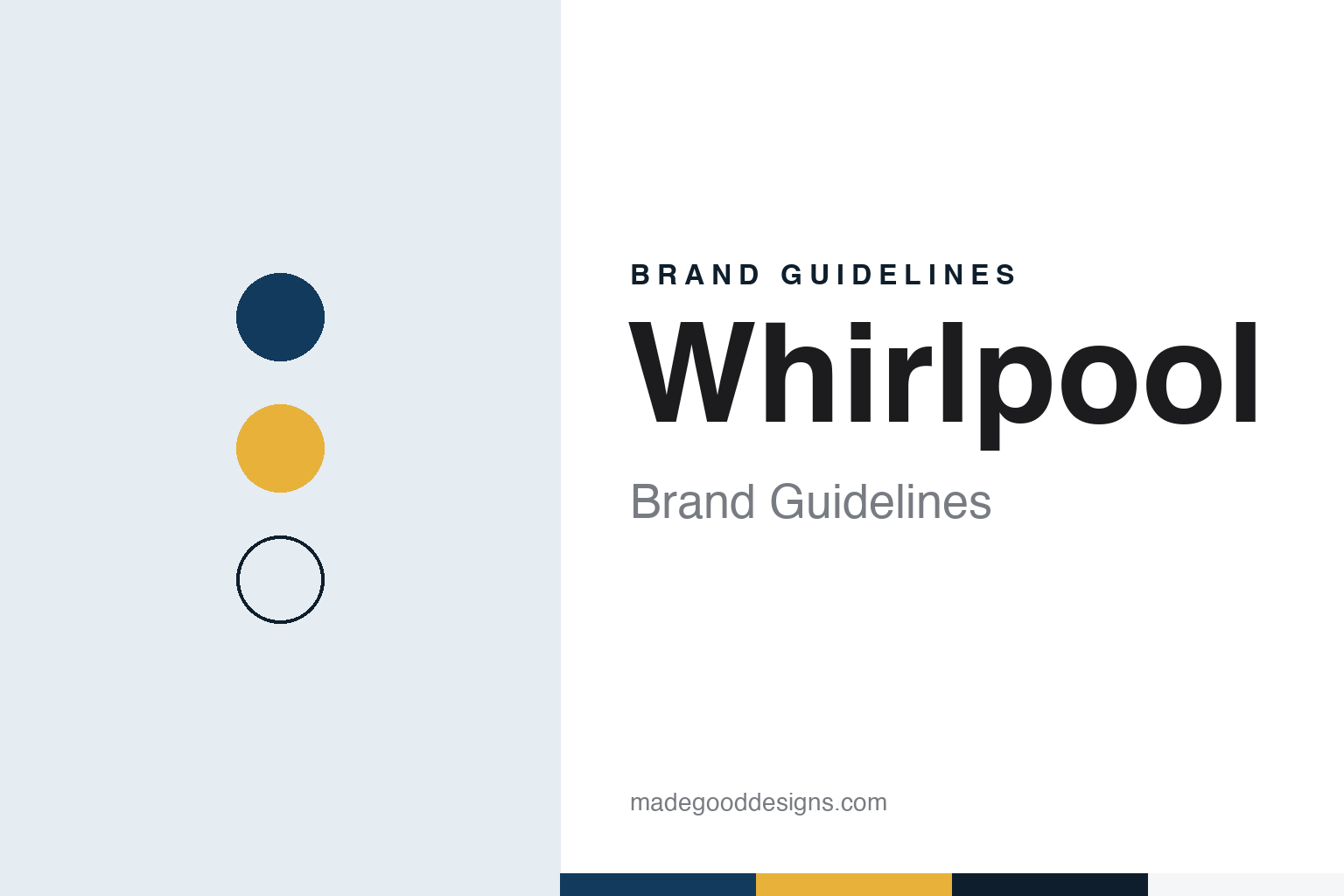 Whirlpool brand guidelines — abstract colour discs and material texture (original homage; not a Whirlpool product or logo)