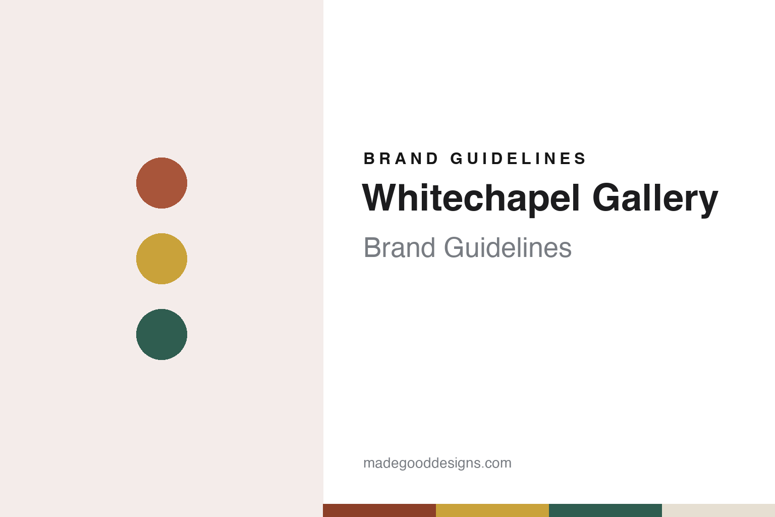 Whitechapel Gallery Brand Guidelines: Townsend’s 1901 Façade, a Graphic Plinth and Gold Leaves