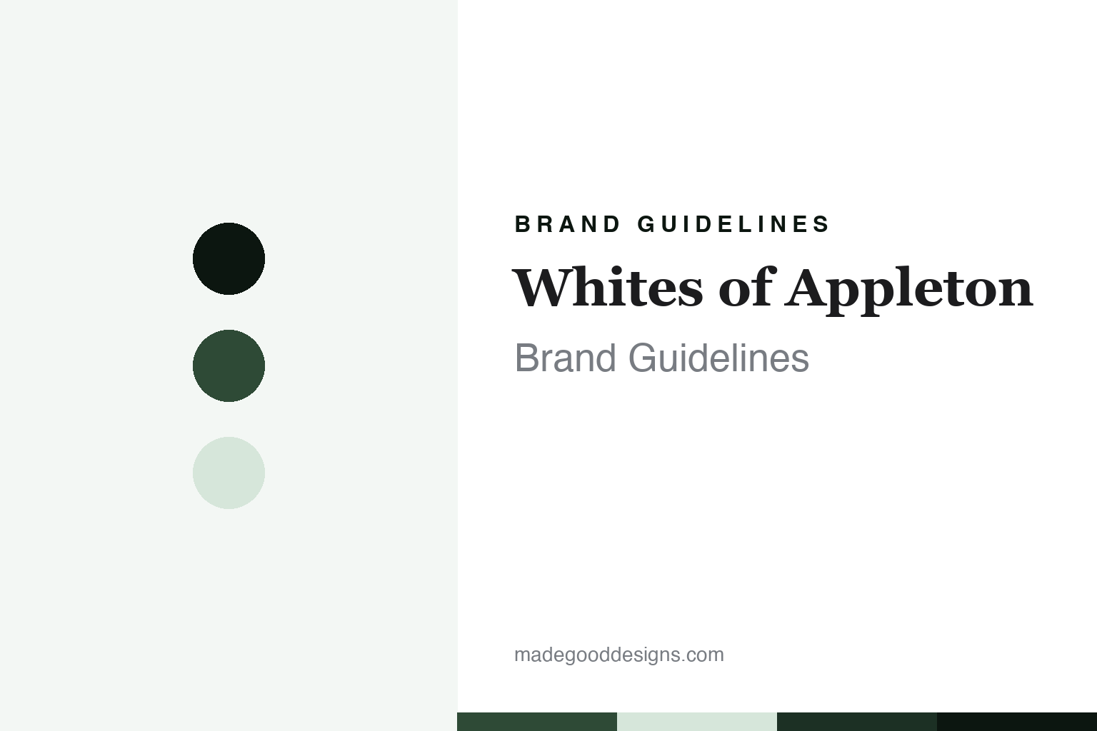 Whites of Appleton brand guidelines — abstract colour discs and material texture (original homage; not a Whites of Appleton product or logo)