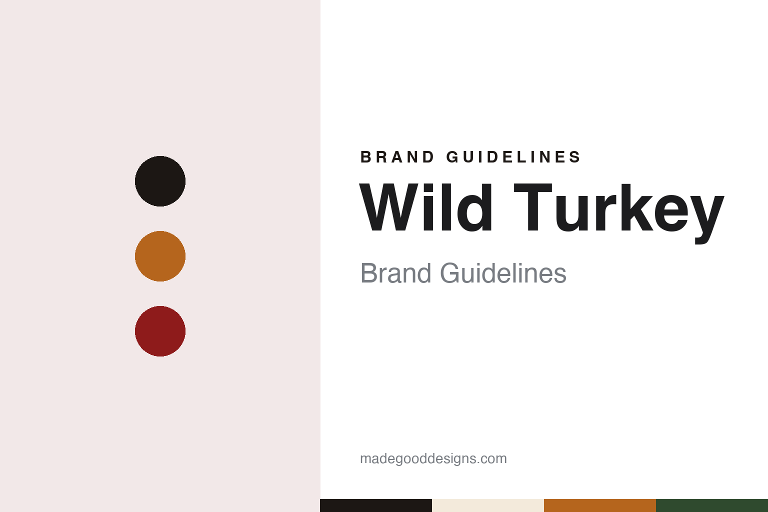 Wild Turkey brand guidelines — abstract colour discs and material texture (original homage; not a Wild Turkey product or logo)