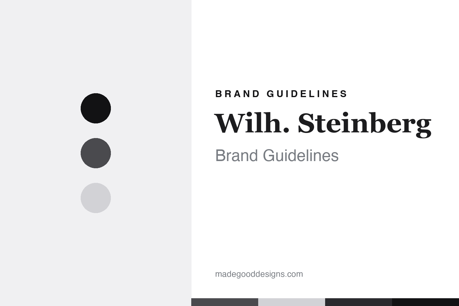 Wilh. Steinberg Brand Guidelines: Eisenberg Craft, Hong Kong Owner