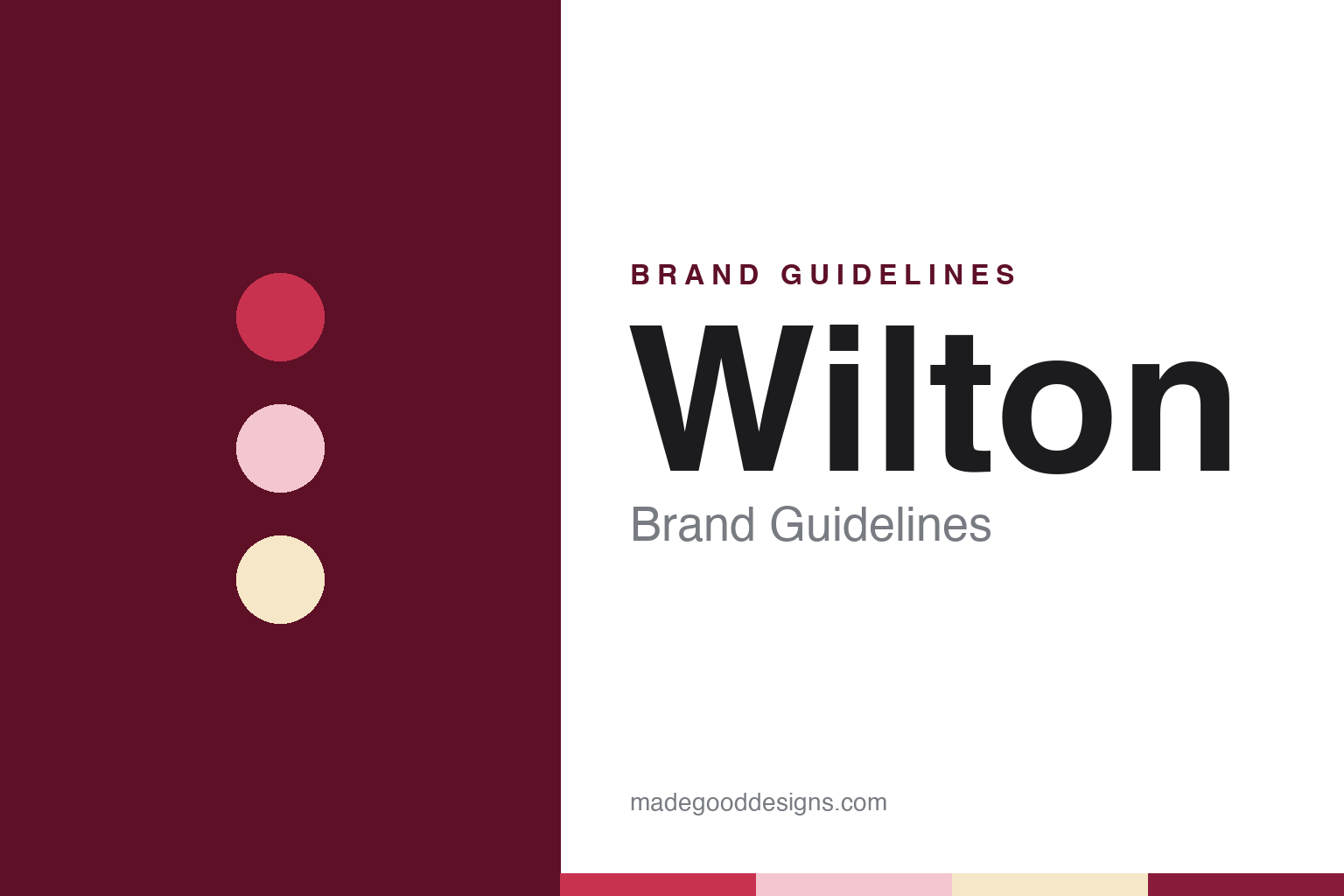 Wilton brand guidelines — abstract colour discs and material texture (original homage; not a Wilton product or logo)