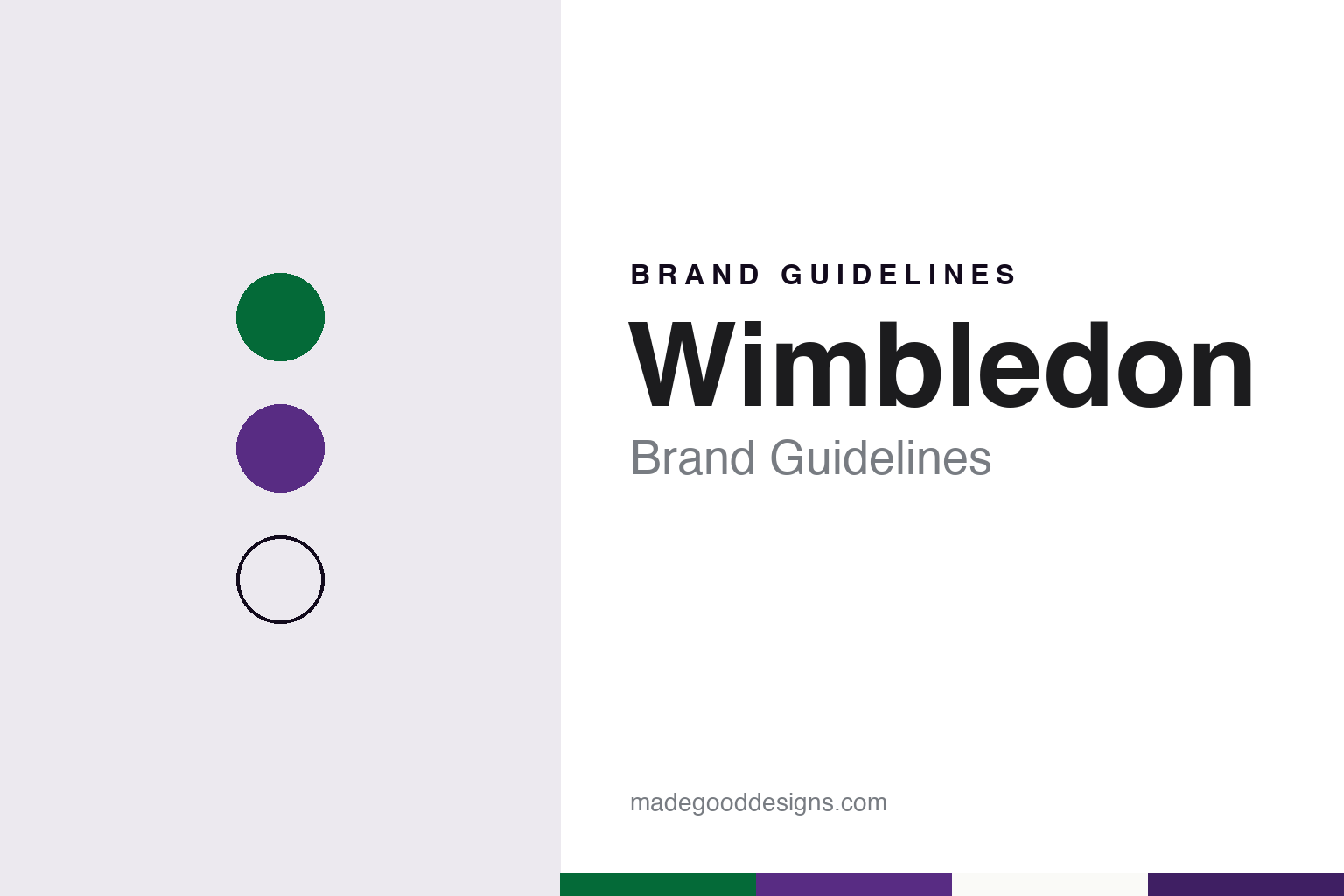 Wimbledon brand guidelines — abstract colour discs and material texture (original homage; not a Wimbledon product or logo)