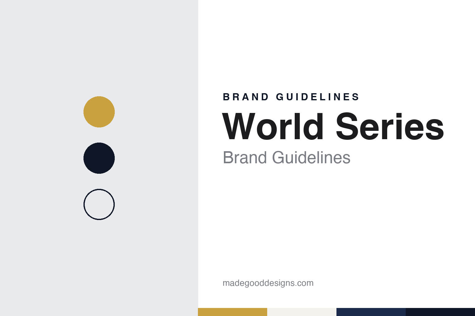 World Series brand guidelines — abstract colour discs and material texture (original homage; not a World Series product or logo)